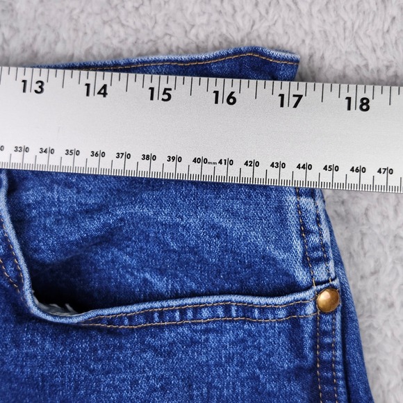 Wrangler Womens Cowboy Cut Slim Fit Jeans 15x32 (34x31) Blue Stonewashed Stretch - Picture 7 of 11